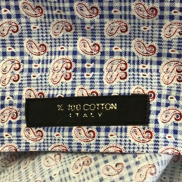 ZINGAL Riche paisley print button front shirt large - Picture 8 of 10